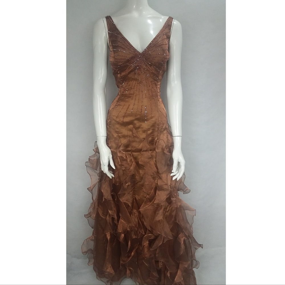 Mocha Brown Prom Dress